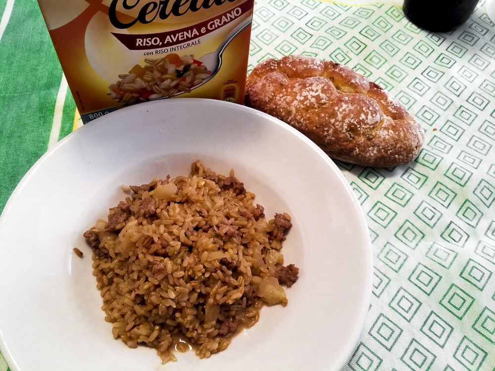 risotto multicereli cappucio e salsiccia